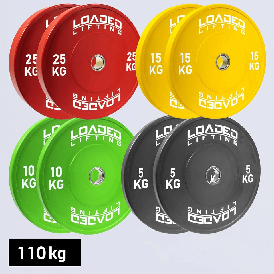 Loaded Lifting Equipment Weight Plates 110kg HG Bumper Plate Pack